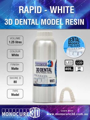 Monocure 3D - Rapid Dental Resin - 1,25 l - White